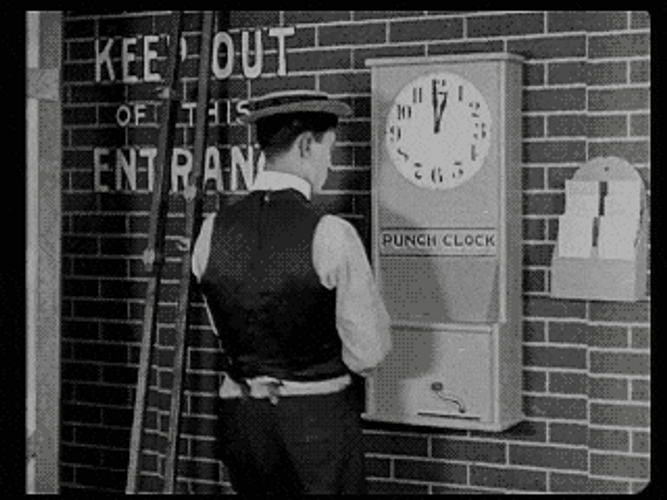 Wednesday Work Meme Man Punching Clock GIF