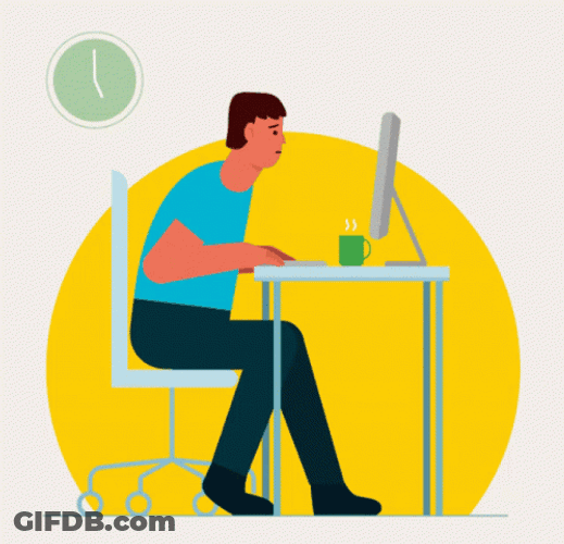 Wednesday Work Meme Man Typing While Waiting GIF