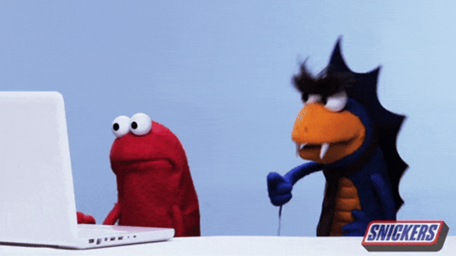 Wednesday Work Meme Snickers Puppets GIF