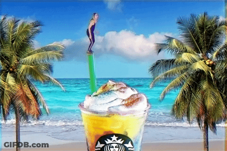 Weeee Starbucks Dive GIF