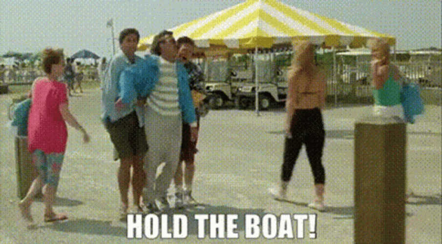 Weekend At Bernies Hold Boat GIF