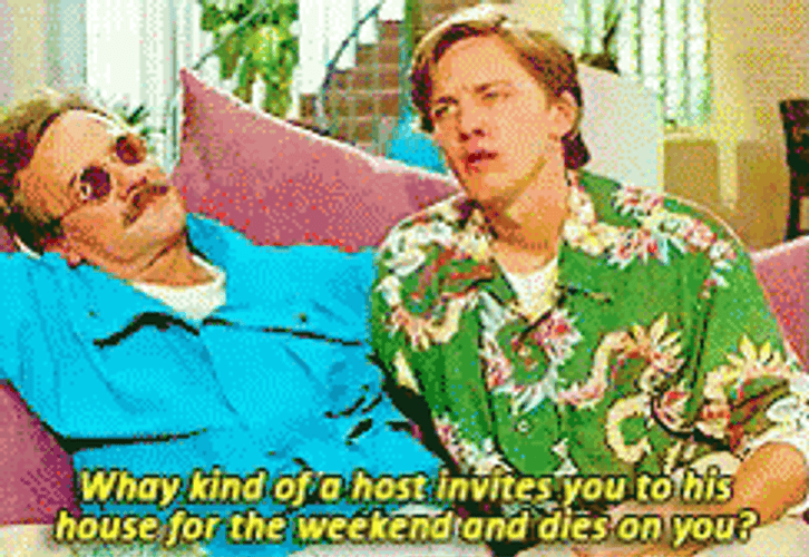 Weekend At Bernies Host Dies GIF