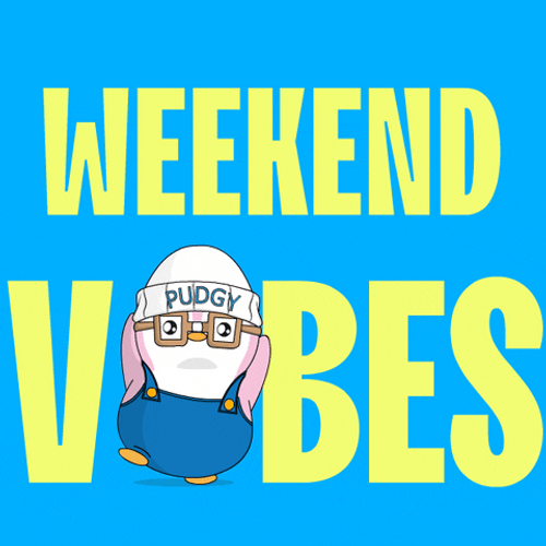 Weekend Vibes Pudgy Penguin Raising Its Arms GIF