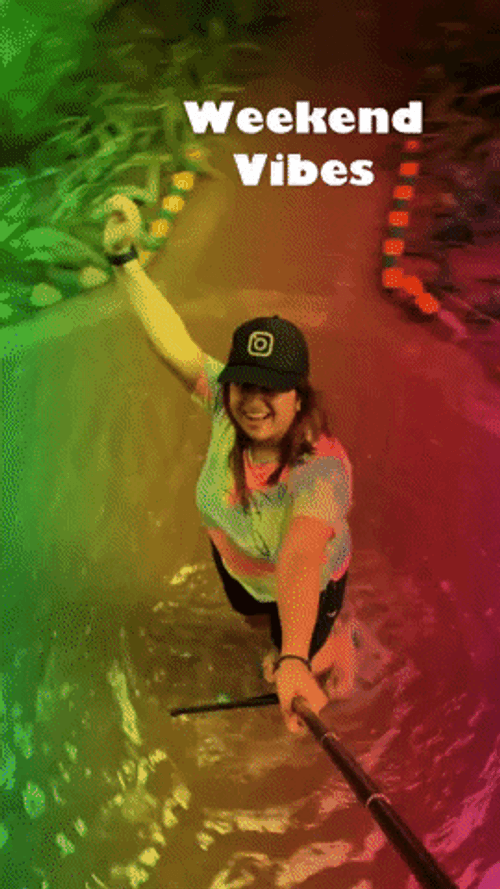 Weekend Vibes Woman Moving In Circles GIF