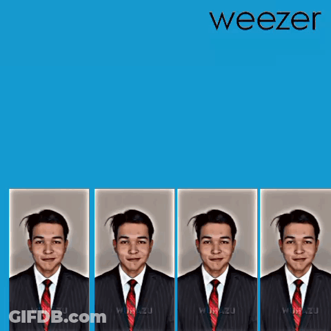Weezer Album Four Men In Red Ties GIF