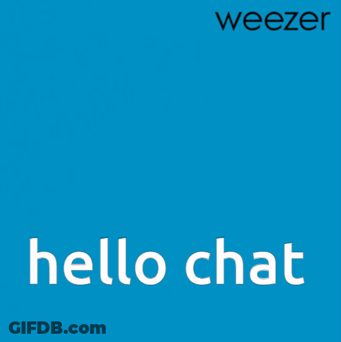 Weezer Hello Chat Album Cover Four Men GIF