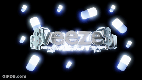 Weezer Word With Glowing Pills GIF