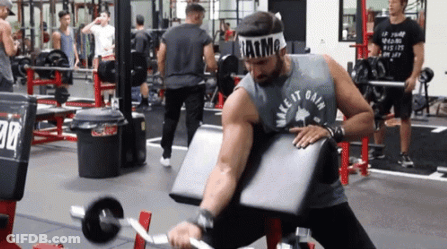 Weight Lifting Dom Mazzetti Gym Workout GIF