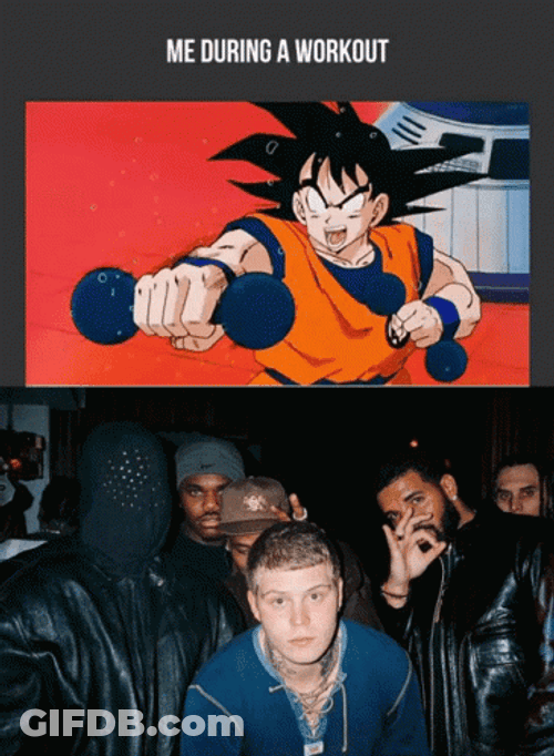 Weight Lifting Goku Dragon Ball GIF