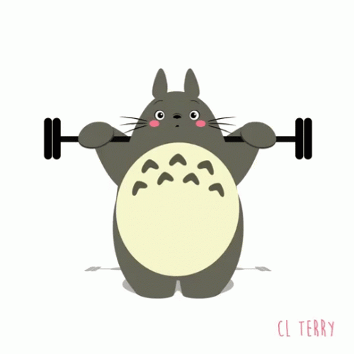 Weight Lifting My Neighbor Totoro GIF