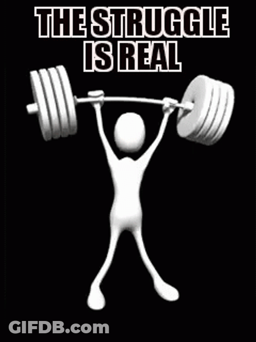Weight Lifting The Struggle Is Real GIF
