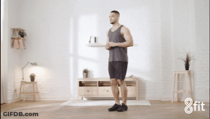 Weight Loss Man Lunge Exercise GIF