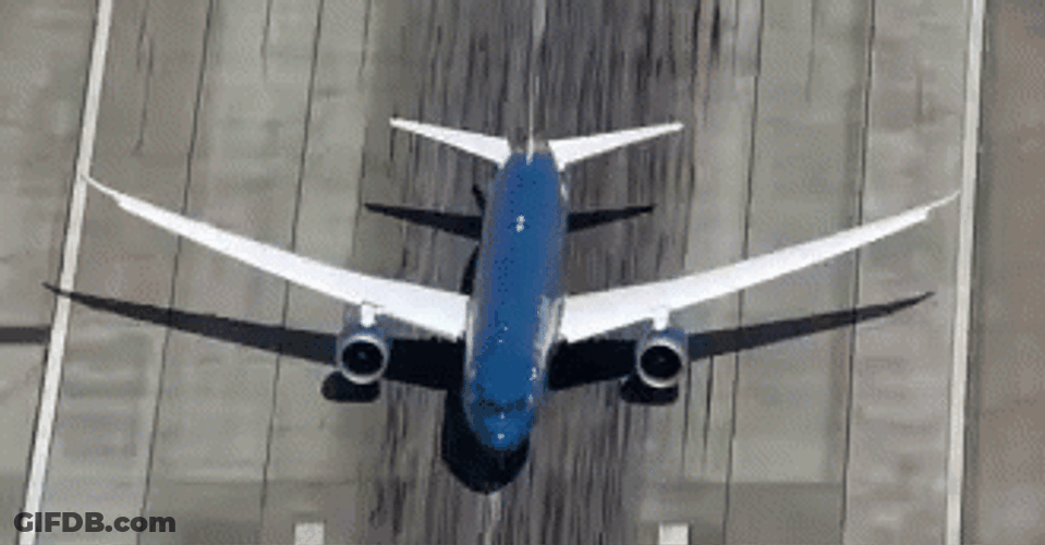Weird Airplane Take Off GIF