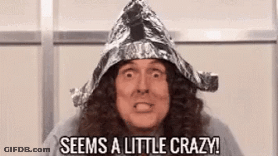 Weird Al Yankovic Tinfoil Hat GIF