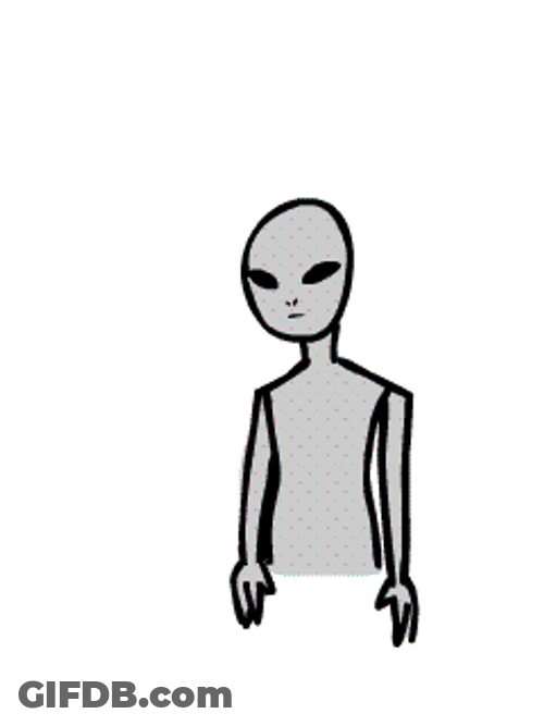 Weird Alien Cute Wave GIF