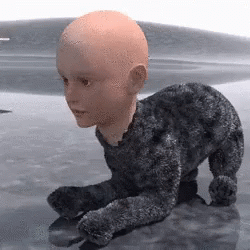 Weird Child Licking Face GIF