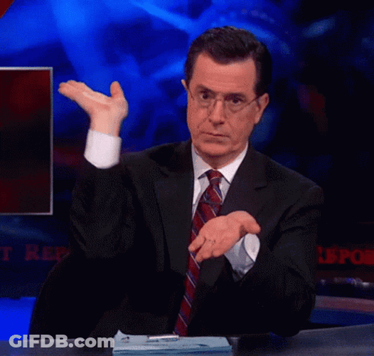 Weird Clap Stephen Colbert GIF