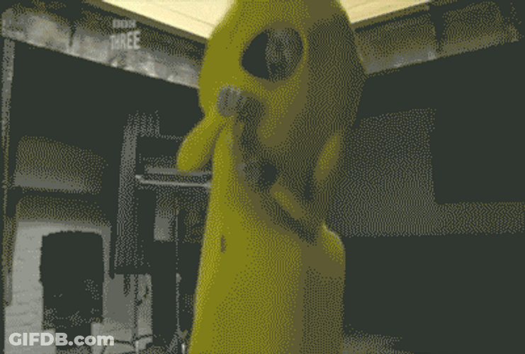 Weird Dancing Banana Man Eating Banana GIF