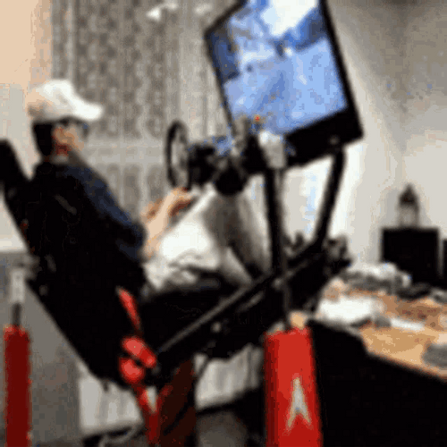 Weird Gaming Setup GIF