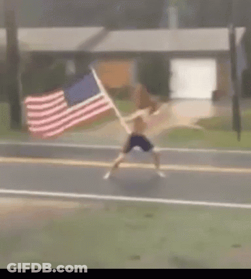 Weird Guy Feeling Hurricane Wind GIF