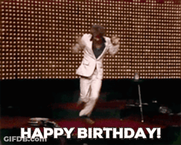 Weird Guy On Stage Doing Birthday Dance GIF