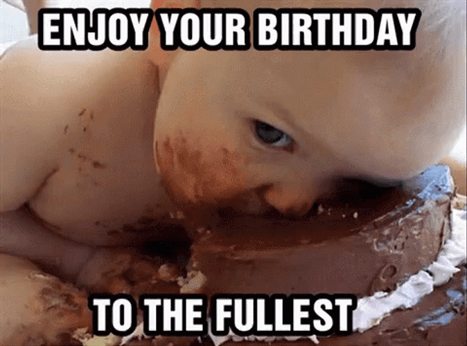 Weird Happy Birthday Cake GIF