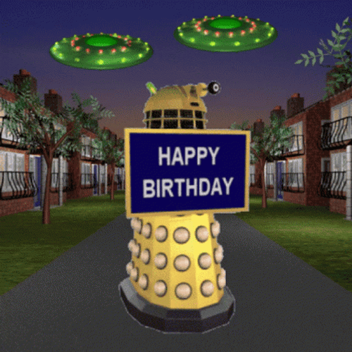 Weird Happy Birthday Dalek GIF
