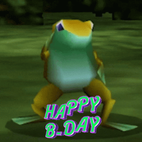 Weird Happy Birthday Final Fantasy 7 Frog GIF