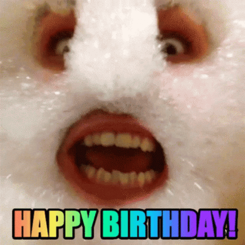 Weird Happy Birthday Funny Bubble Man GIF