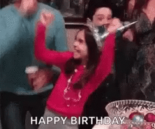 Weird Happy Birthday Girl Throwing Food GIF