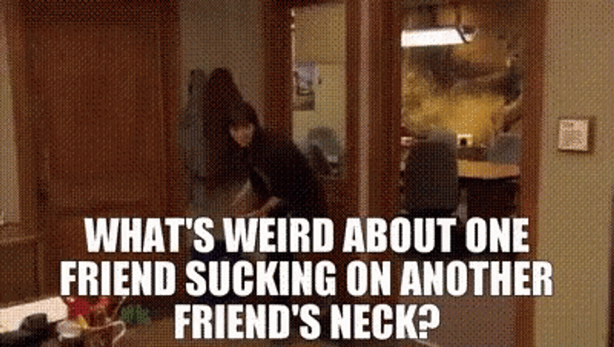 Weird Hickey Neck Kiss Conversation GIF
