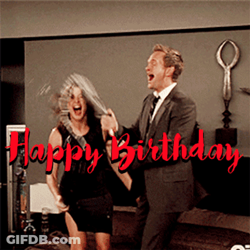 Weird Jumping Couple Celebrating Birthday GIF