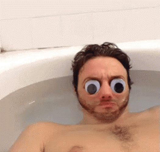 Weird Man Big Eyes GIF