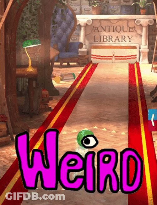 Weird Paper Bowling Pin Hit GIF