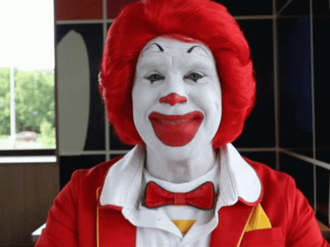 Weird Ronald Mcdonald Laughing GIF