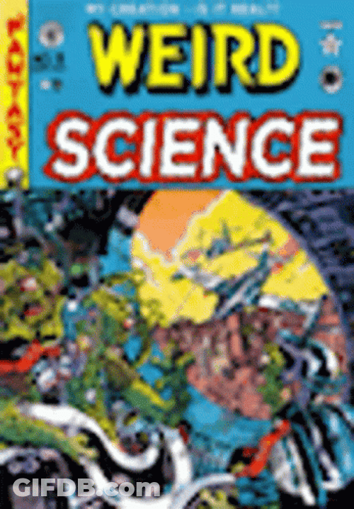 Weird Science Book Animation GIF