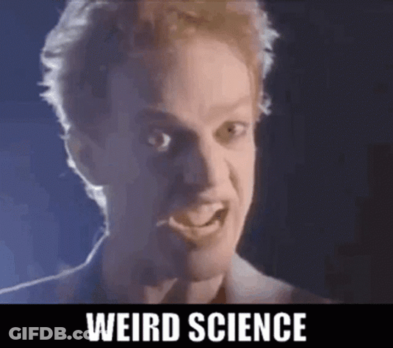 Weird Science Guy Saying Something GIF