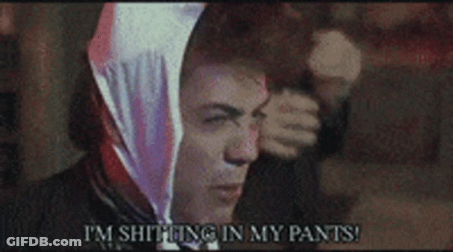 Weird Science Guy Shouts GIF