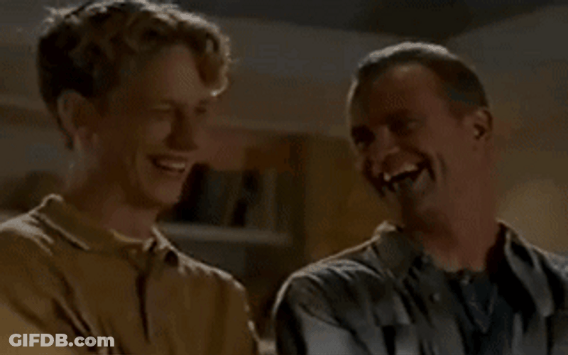 Weird Science Laughing Together GIF