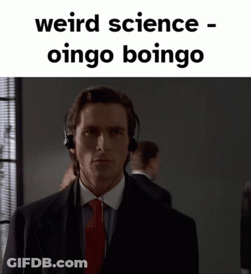Weird Science Listening Music GIF