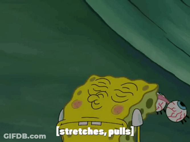 Weird Spongebob Face Pulls GIF