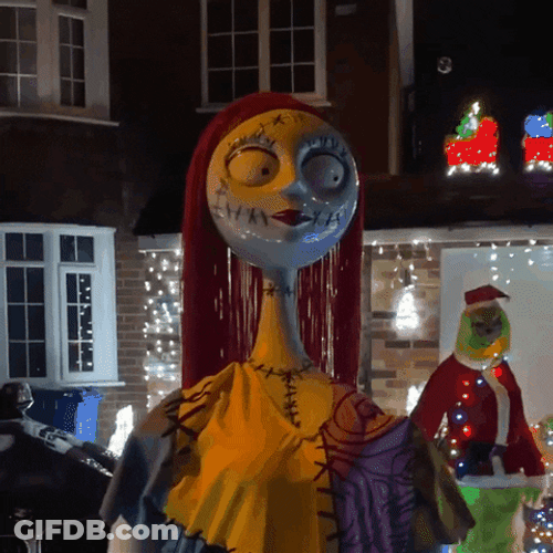 Weird Statue On Xmas Day GIF
