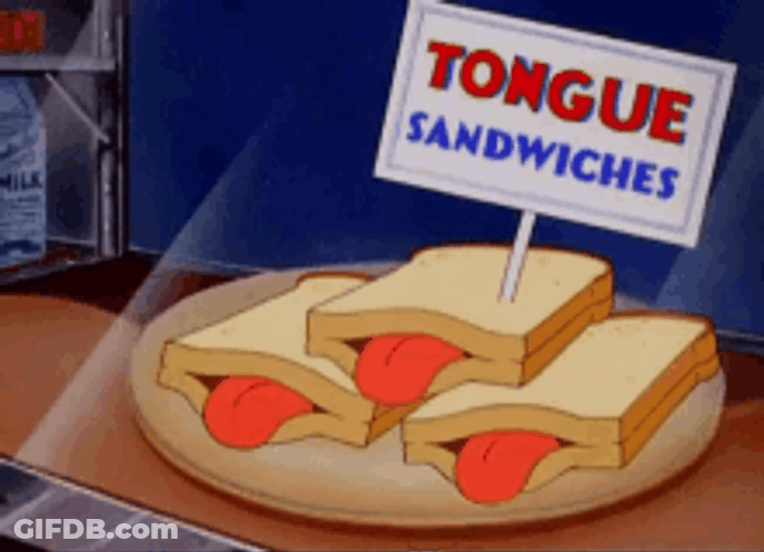 Weird Tongue Sandwiches GIF