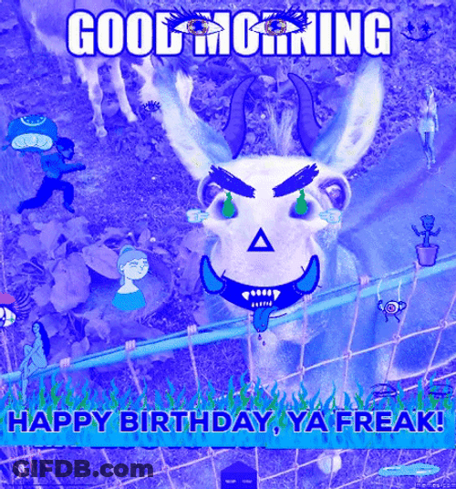 Weird Way To Greet On Birthday Morning GIF