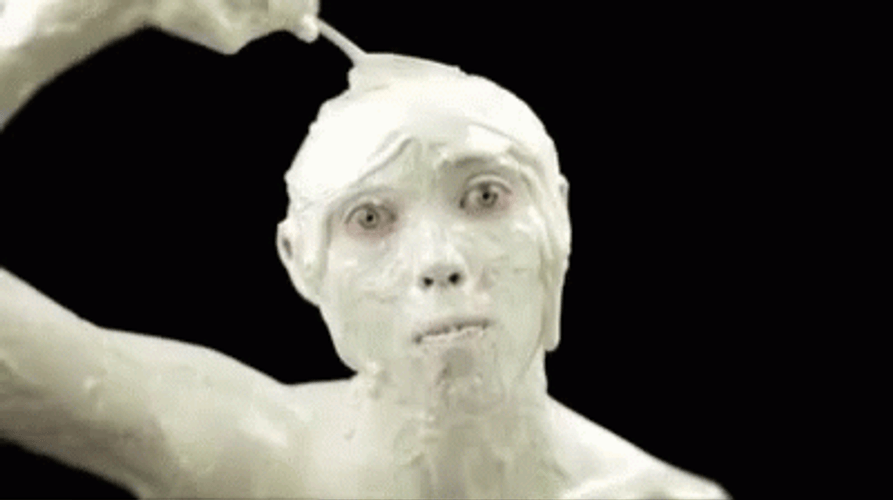 Weird White Man Eating GIF