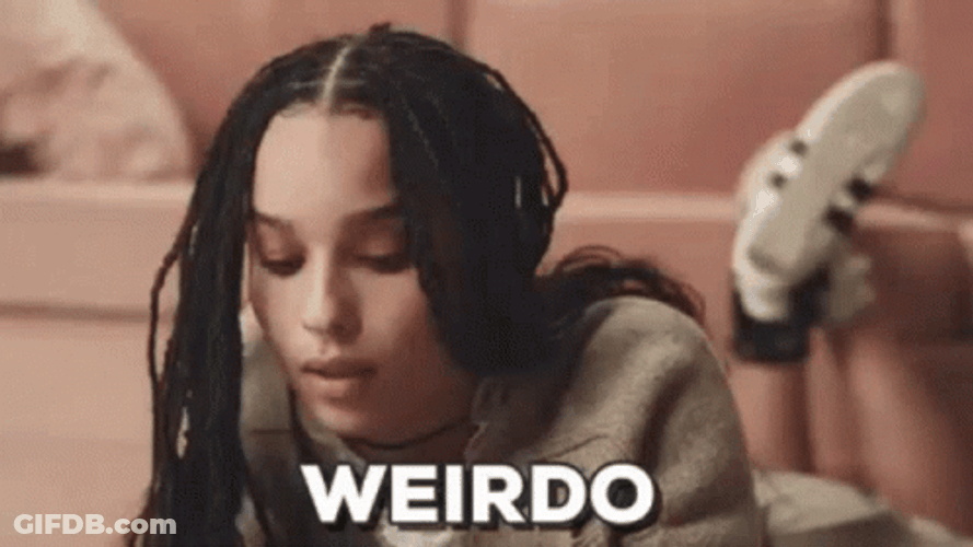 Weirdo Girl Lying On The Floor GIF