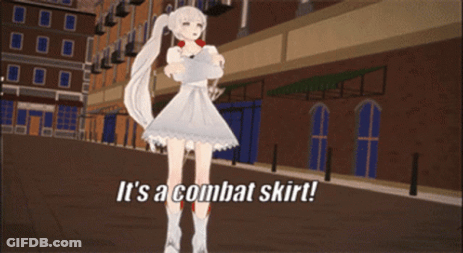 Weiss Schnee It's Combat Skirt GIF