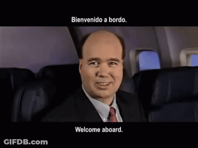 Welcome Aboard Airplane Larry Kellner GIF