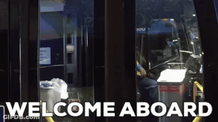 Welcome Aboard City Bus GIF