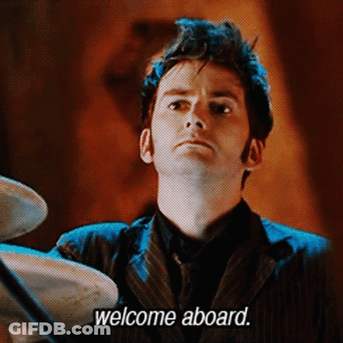 Welcome Aboard Tennant Dr. Who GIF